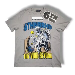 6th NBRHD "Void" Crew Neck‎ Gray T-Shirt Men's XL